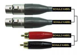 Schulz RRXXF 1 — 1 м немецкий двойной (стерео) шнур 2 XLR-гнезда на 2 RCA-штекера